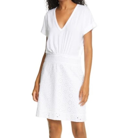 Veronica Beard Dresses & Skirts - Veronica Beard Jiya Cotton Eyelet Dress NWT M